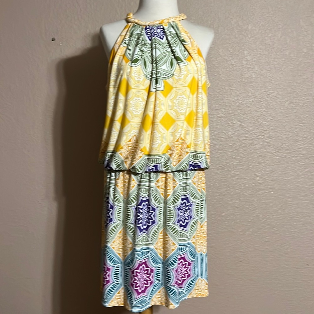 Multicolored Summer Dress by London Times size 10